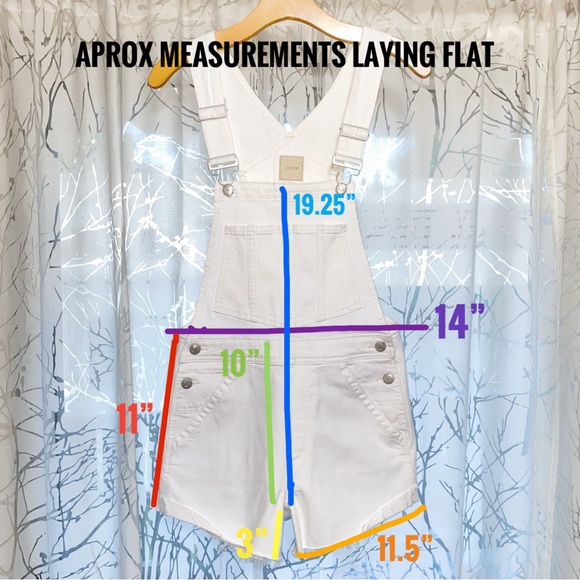 JOE’S Nicky off white shorts stretchy jean overalls - Picture 14 of 14